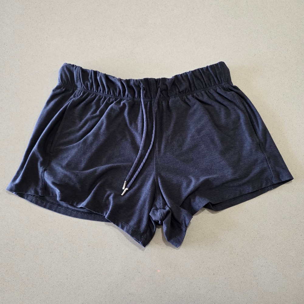 Charcoal Gray Heather Lounge Shorts Elastic Drawstring Waist with Pockets 0847